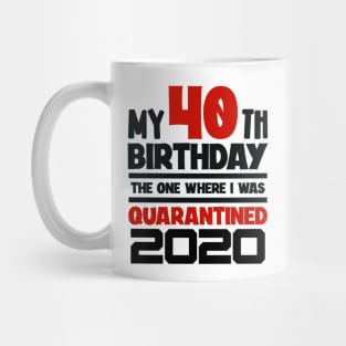 My 40-th Birthday - 2020 The One Where I was Quarantined Mug